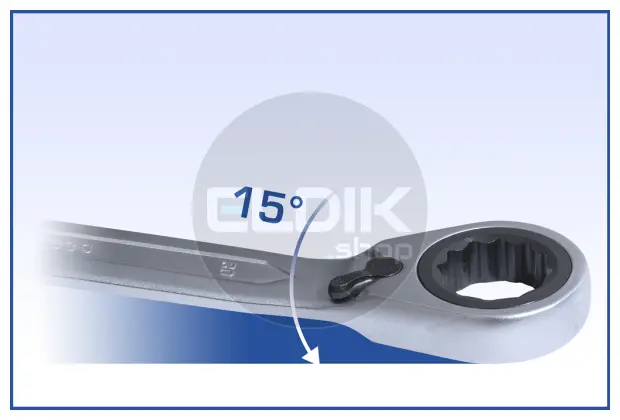 Brilliant Tools BT013212 Ratelringsleutelset, omschakelbaar, 12-dlg, 8 - 19 mm