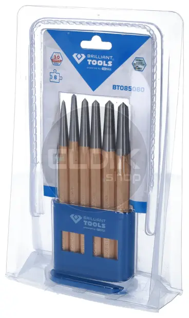 Brilliant Tools BT085080 Centerpuntset, 6-dlg