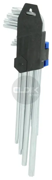 Brilliant Tools BT044019 Haakse stiftsleutelset, 9-dlg, Torxprofiel, lang