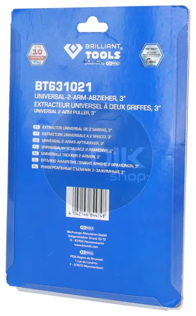 Brilliant Tools BT631021 Universele trekker 2 armen, 3"