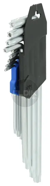 Brilliant Tools BT044009 Haakse stiftsleutelset, 9-dlg, Torx profiel, kort