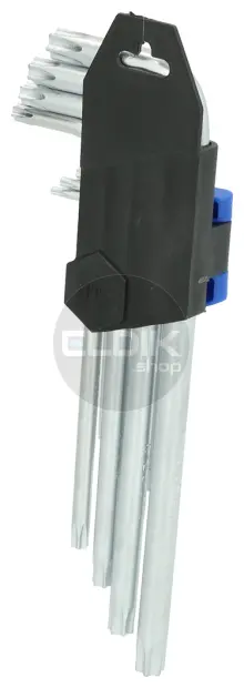 Brilliant Tools BT044009 Haakse stiftsleutelset, 9-dlg, Torx profiel, kort