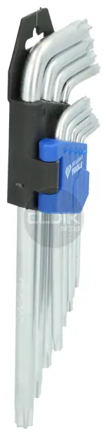 Brilliant Tools BT044009 Haakse stiftsleutelset, 9-dlg, Torx profiel, kort