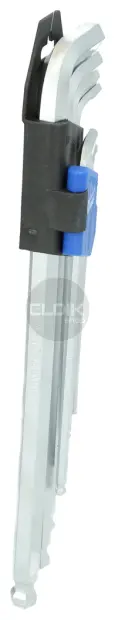 Brilliant Tools BT045019 Haakse stiftsleutelset, 9-dlg, inbusprofiel, lang