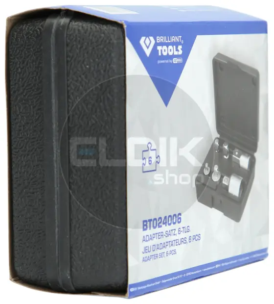 Brilliant Tools BT024006 Adapterset, 6 dlg, 1/4" + 3/8" + 1/2" + 3/4"