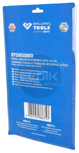 Brilliant Tools BT085060 Beitel- en drevelset, 8 dlg