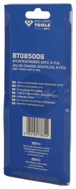 Brilliant Tools BT085006 Drevelset, 6 dlg