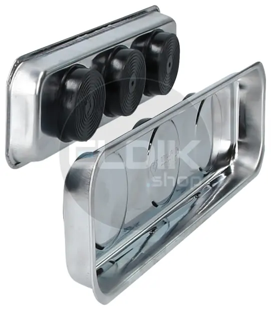 Brilliant Tools BT691155 Magnetische tray- / schaalset van RVS 65 x 226 mm, 2-dlg