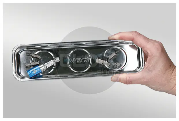 Brilliant Tools BT691155 Magnetische tray- / schaalset van RVS 65 x 226 mm, 2-dlg