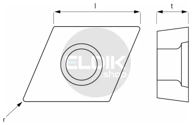 I-Tools SCMT 09T304 MM IT1601 Hardmetalen draaiwisselplaat SCMT - 13121014