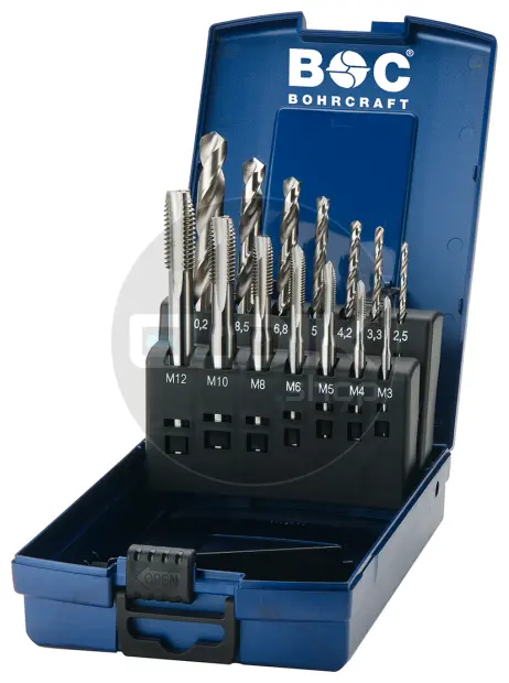 Bohrcraft 41421330014 Machinetapset HSS-E M3-M 12 14 dlg MGBA14G-K ABS