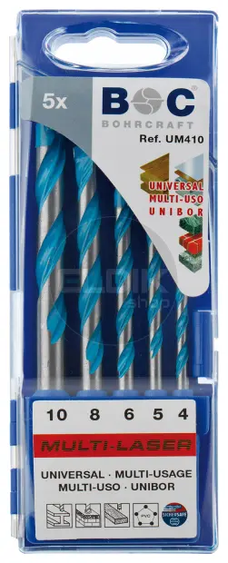 Bohrcraft UM 410 Universeelboorset 4,0 - 10,0 | 5-delig - 22701430005