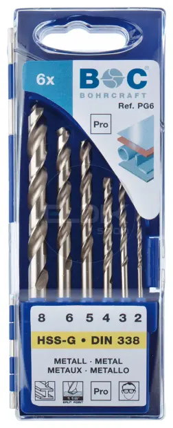 Bohrcraft PG6 Metaalboorset 2,0 - 8,0 | 6-delig - 11201430006