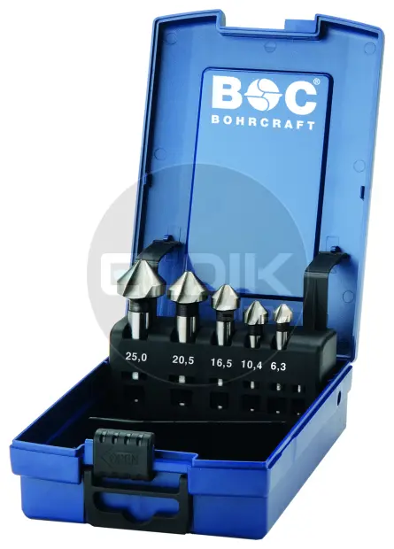 Bohrcraft 17001330005 Verzinkboorset 90° 6,3 - 25,0 | 5-delig