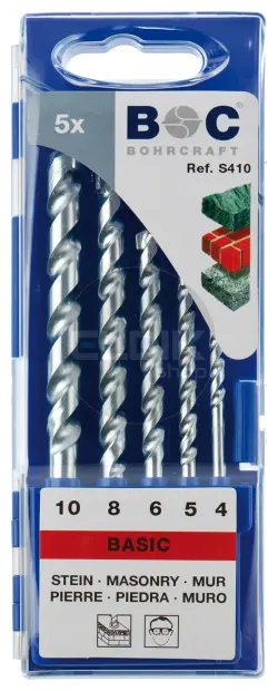 Bohrcraft 21001430005 Steenboorset 4,0 - 10,0 | 5-delig
