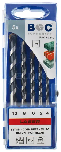 Bohrcraft 22501430005 Betonboorset 4,0 - 10,0 | 5-delig