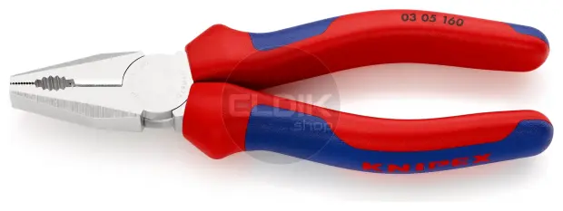 Knipex 03 05 160 Kombi-tang verchroomd/comfort 160 mm