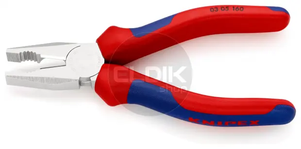 Knipex 03 05 160 Kombi-tang verchroomd/comfort 160 mm