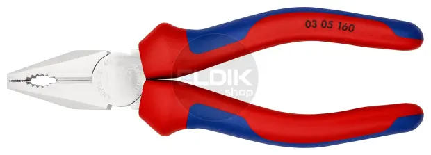Knipex 03 05 160 Kombi-tang verchroomd/comfort 160 mm