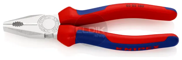 Knipex 03 05 180 Kombi-tang verchroomd/comfort 180 mm
