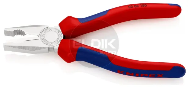 Knipex 03 05 180 Kombi-tang verchroomd/comfort 180 mm