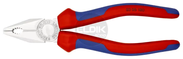 Knipex 03 05 180 Kombi-tang verchroomd/comfort 180 mm