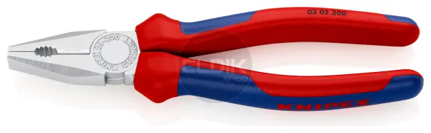 Knipex 03 05 200 Kombi-tang verchroomd/comfort 200 mm