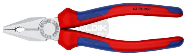 Knipex 03 05 200 Kombi-tang verchroomd/comfort 200 mm