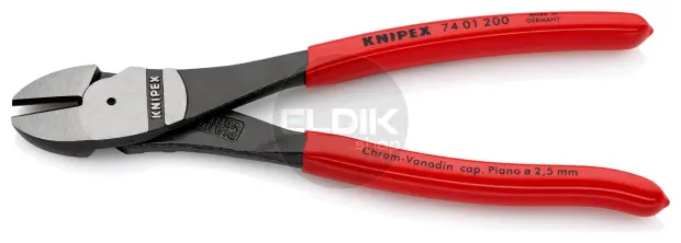 Knipex 74 01 200 Kracht-Zijsnijtang gep./kunststof 200 mm