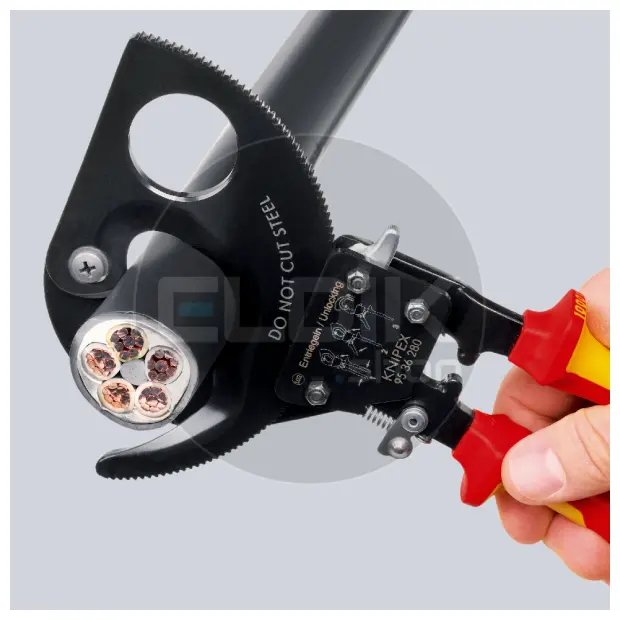 Knipex 95 36 250 Kabelschaar met ratelprincipe tot 240mm² | VDE