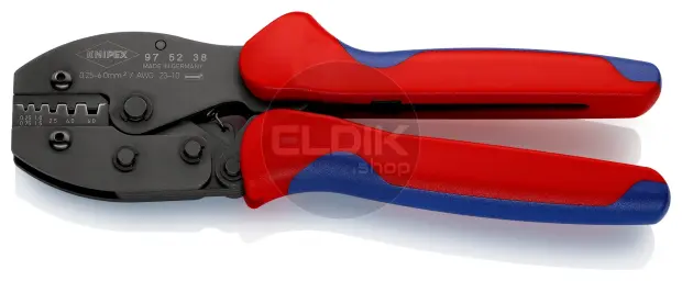 Knipex 97 52 38 Krimptang voor adereindhulzen | 0,25 — 6,0 mm²