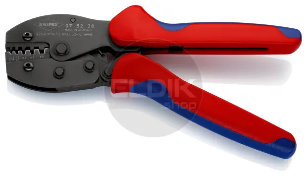 Knipex 97 52 38 Krimptang voor adereindhulzen | 0,25 — 6,0 mm²