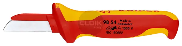 Knipex 98 54 Kabelmes recht, beschermd mes 190 mm VDE