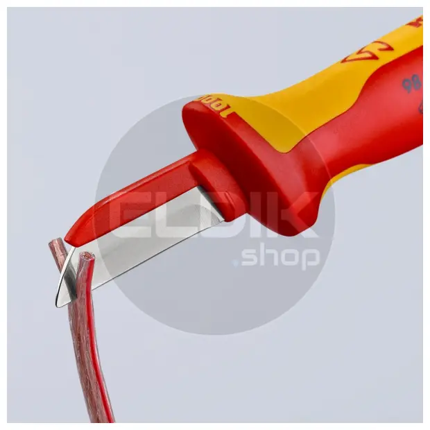 Knipex 98 54 Kabelmes recht, beschermd mes 190 mm VDE