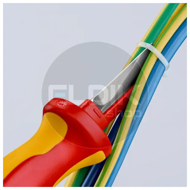 Knipex 98 54 Kabelmes recht, beschermd mes 190 mm VDE