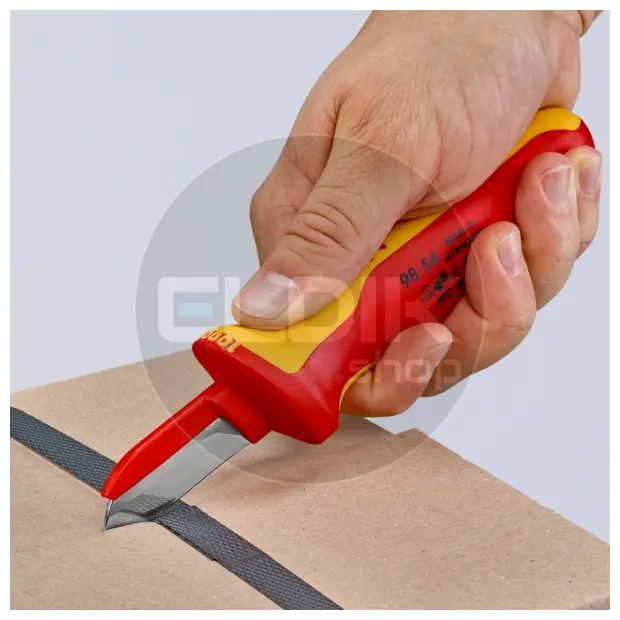 Knipex 98 54 Kabelmes recht, beschermd mes 190 mm VDE