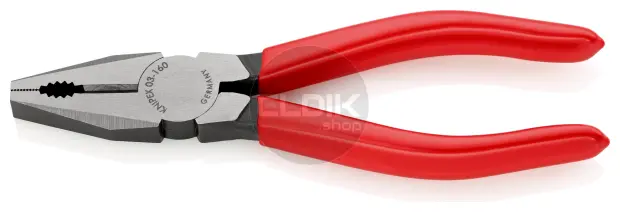 Knipex 03 01 160 Kombi-tang gepolijst/kunststof 160 mm