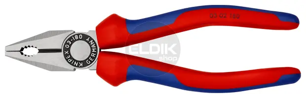 Knipex 03 02 180 Kombi-tang gepolijst/comfort 180 mm