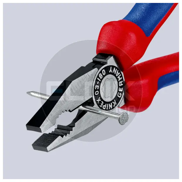 Knipex 03 02 180 Kombi-tang gepolijst/comfort 180 mm