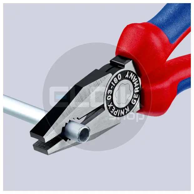 Knipex 03 02 180 Kombi-tang gepolijst/comfort 180 mm