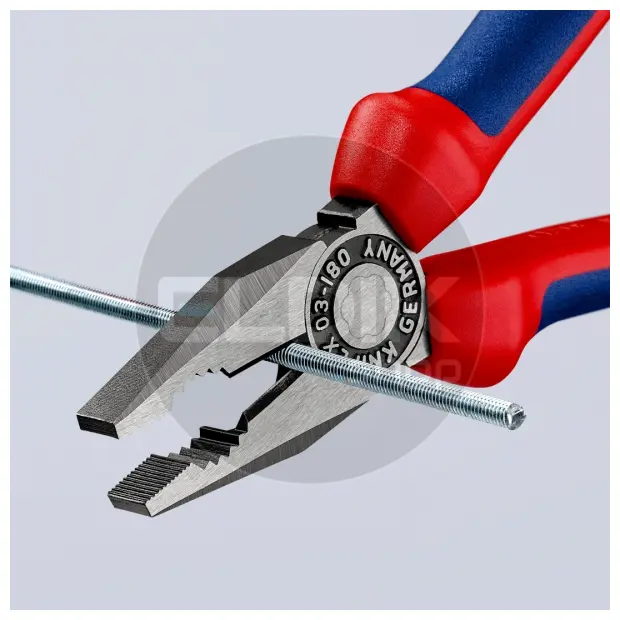 Knipex 03 02 180 Kombi-tang gepolijst/comfort 180 mm