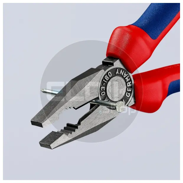 Knipex 03 02 180 Kombi-tang gepolijst/comfort 180 mm