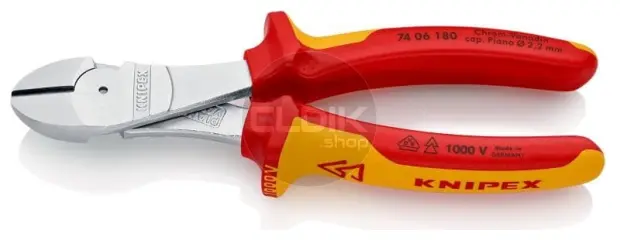 Knipex 74 06 180 Kracht-Zijsnijtang comfort 180 mm VDE