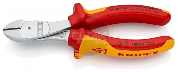 Knipex 74 06 160 Kracht-Zijsnijtang comfort 160 mm VDE