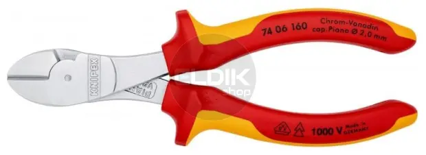 Knipex 74 06 160 Kracht-Zijsnijtang comfort 160 mm VDE