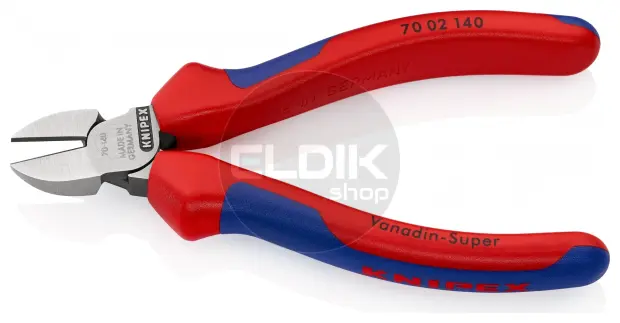 Knipex 70 02 140 Zijsnijtang gepolijst/comfort 140 mm