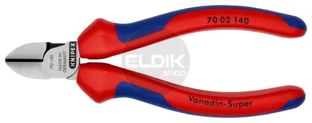 Knipex 70 02 140 Zijsnijtang gepolijst/comfort 140 mm
