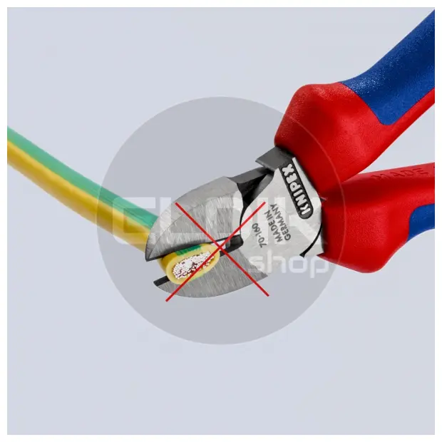 Knipex 70 02 160 Zijsnijtang gepolijst/comfort 160 mm