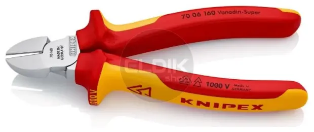 Knipex 70 06 160 Zijsnijtang verchr./comfort 160 mm VDE