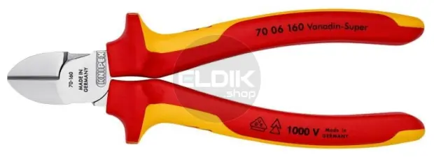 Knipex 70 06 160 Zijsnijtang verchr./comfort 160 mm VDE